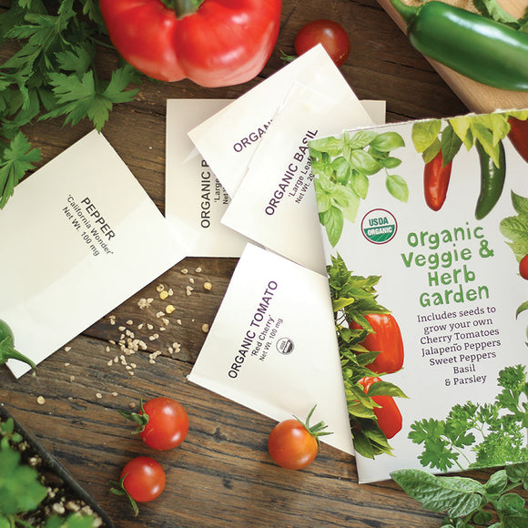 Organic Herb & Veggie Garden (5 Packets)
